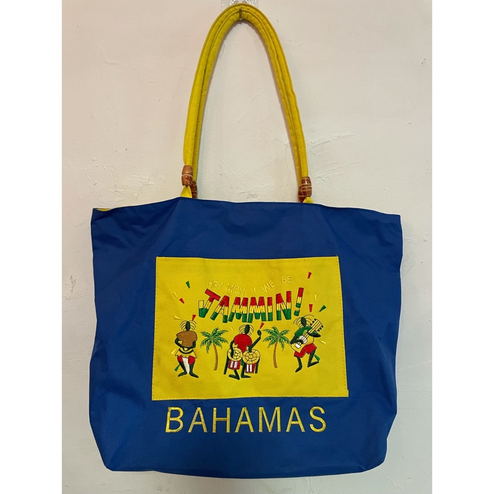 Vintage embroidered Bahamas tote